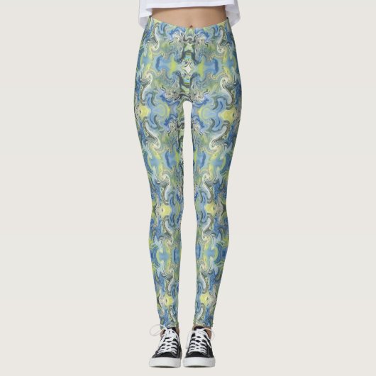 Aangepaste Leggings voor blauwe dromen (Voorkant)