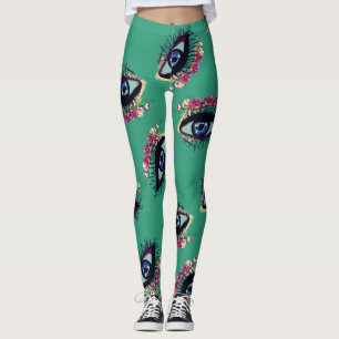 Aangepaste Leggings voor blauwe ogen kunst