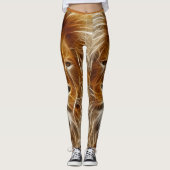 Aangepaste Leggings voor Fantasy Lion Head (Voorkant)