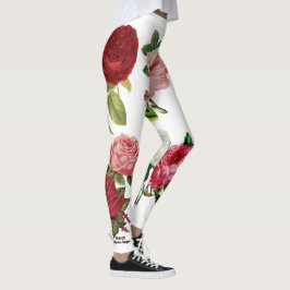 Aangepaste Leggings voor Floral en White