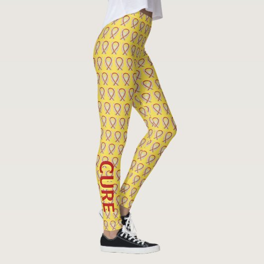 Aangepaste Leggings voor Geel en Rood bewustzijn (Rechts)