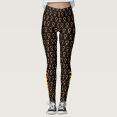Aangepaste Leggings voor Geel en Rood bewustzijn (Voorkant)