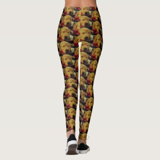 Aangepaste Leggings voor Golden Retriever Puppy (Achterkant)