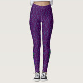 Aangepaste Leggings voor groene en Paarse bewustwo (Voorkant)