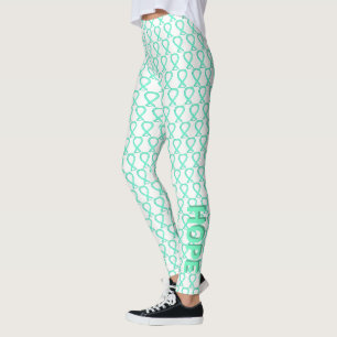 Aangepaste Leggings voor Jade Awareness Ribbon Art