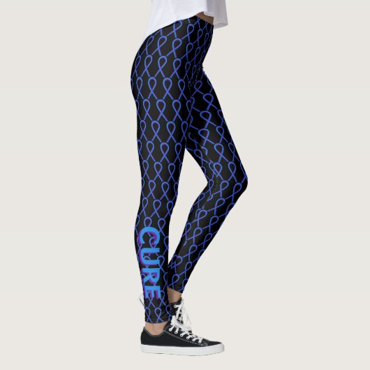 Aangepaste Leggings voor Paars en blauw bewustzijn (Rechts)