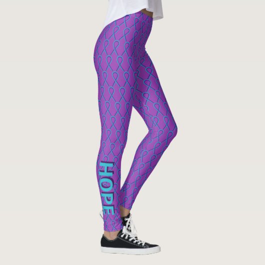 Aangepaste Leggings voor Paarse en Blauwgroen bewu (Rechts)