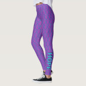 Aangepaste Leggings voor Paarse en Blauwgroen bewu (Links)