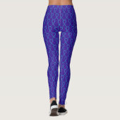 Aangepaste Leggings voor Paarse en Blauwgroen bewu (Achterkant)