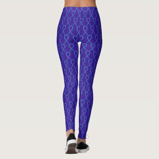 Aangepaste Leggings voor Paarse en Blauwgroen bewu (Achterkant)