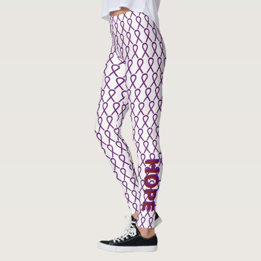 Aangepaste Leggings voor Paarse en Bourgogne bewus (Links)