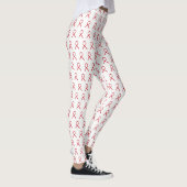 Aangepaste Leggings voor Red Awareness Ribbon Art (Rechts)
