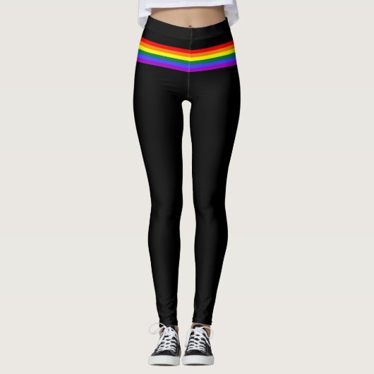 Aangepaste Leggings voor regenboogreggen onder de  (Voorkant)