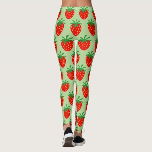 Aangepaste leggings voor rode aardbeienpatronen (Achterkant)