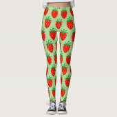 Aangepaste leggings voor rode aardbeienpatronen (Voorkant)