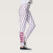 Aangepaste Leggings voor rood en blauw bewustzijn (Rechts)