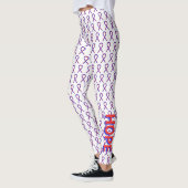 Aangepaste Leggings voor rood en blauw bewustzijn (Links)
