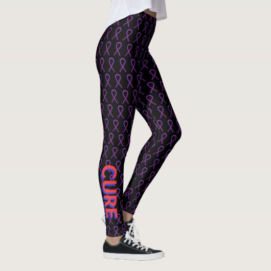 Aangepaste Leggings voor rood en blauw bewustzijn (Rechts)