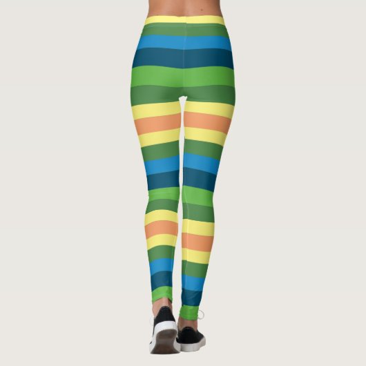 Aangepaste Leggings voor Stripes Summer Mode (Achterkant)