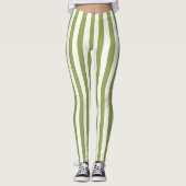 Aangepaste leggings voor verticale groene riem (Voorkant)