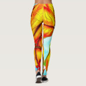 aangepaste leggings voor vrouwen "Afvalbladeren" (Achterkant)