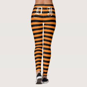 Aangepaste leggings voor zwarte en oranje Hallowee