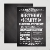 Aangepaste  leisteen krijtbord verjaardagsfeestje kaart (Voorkant / Achterkant)