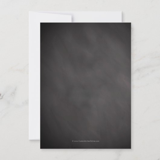 Aangepaste leisteen krijtbord verjaardagsfeestje kaart (Achterkant)