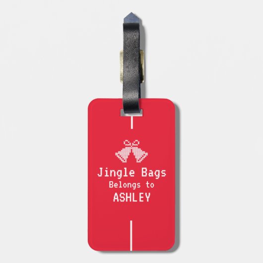 Aangepaste Lelijke Kerstcruise Familie Matching Gr Bagagelabel (Achterkant verticaal)