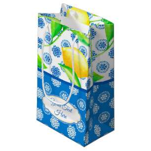 Aangepaste Lemon en Blue Azulejos Klein Cadeauzakje