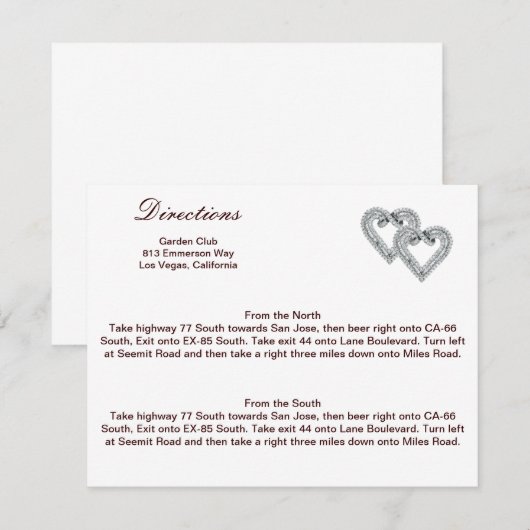 Aangepaste Lemon Hearts Direction Kaart (Voorkant / Achterkant)