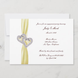 Aangepaste Lemon Hearts Engagement Party Kaart