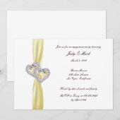 Aangepaste Lemon Hearts Engagement Party Kaart (Voorkant / Achterkant)