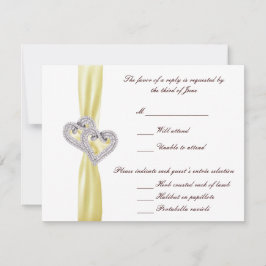 Aangepaste Lemon Hearts-responskaart RSVP Kaartje