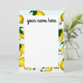 Aangepaste Lemon-notities Bedankkaart (Staand voorkant)