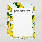 Aangepaste Lemon-notities Bedankkaart (Voorkant / Achterkant)