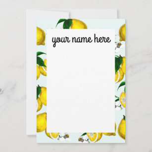Aangepaste Lemon-notities Bedankkaart