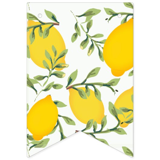 Aangepaste Lemon Print Bunting Flag Vlaggetjes (Eerste vlag)