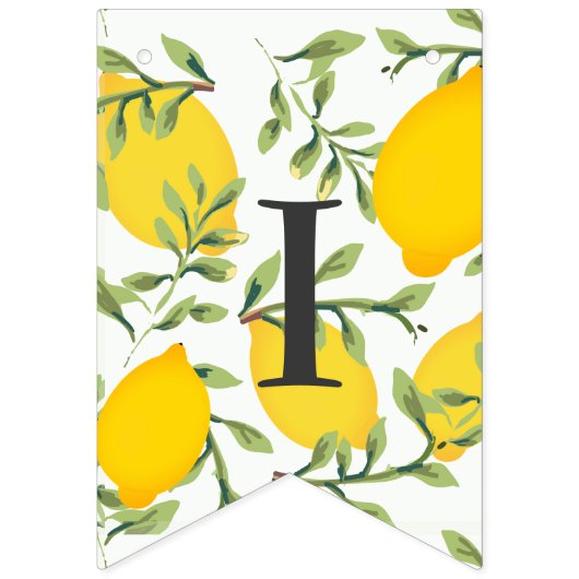 Aangepaste Lemon Print Bunting Flag Vlaggetjes (Derde vlag)