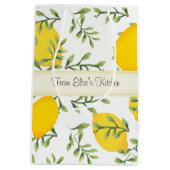 Aangepaste Lemon Tree Food Gift Bag Medium Cadeauzakje (Achterkant)