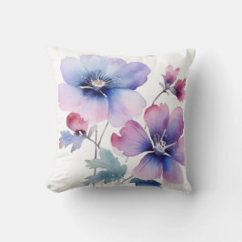 Aangepaste lente bloem waterverf kussenhoes kussen