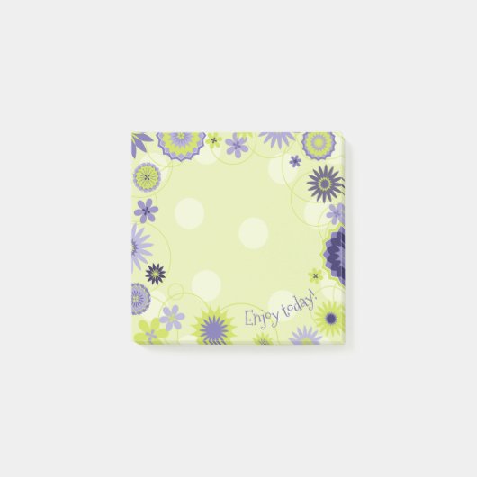 Aangepaste lente-Floral  groen Post-it® Notes (Voorkant)