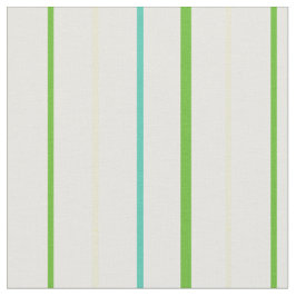 Aangepaste lente groene strepen op wit patroon stof