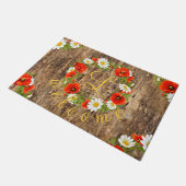 Aangepaste Lente Poppies Daisies Bloemenkunst kran Deurmat (Schuin)