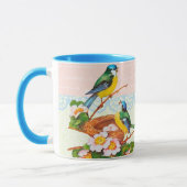 Aangepaste lente-vogelparennesten mok (Links)