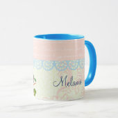 Aangepaste  lente-vogelparennesten mok (Voorkant rechts)