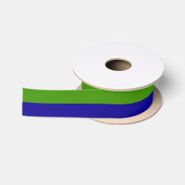 Aangepaste Lentegroen en Donkerblauw Satijnen Lint