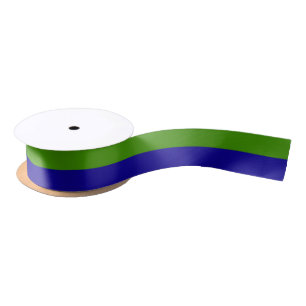 Aangepaste Lentegroen en Donkerblauw Satijnen Lint
