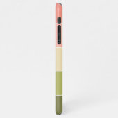 Aangepaste lentekoraal rood zwart roze kunststrepe iPhone hoesje (Linkerkant)