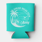 Aangepaste lentevakantie meisjesreis leuk strand a blikjeskoeler (Voorkant)